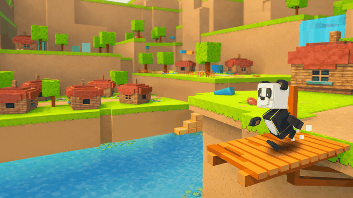 Blocky Quest: Panda Adventure gameplay screenshot