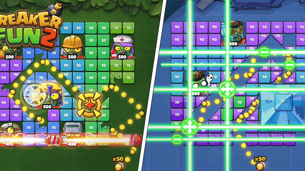 Breaker Fun 2: Zombie Brick gameplay screenshot