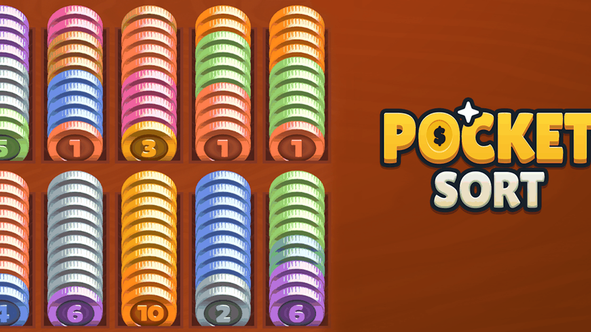 Pocket Sort: Coin Merge Puzzle gameplay screenshot